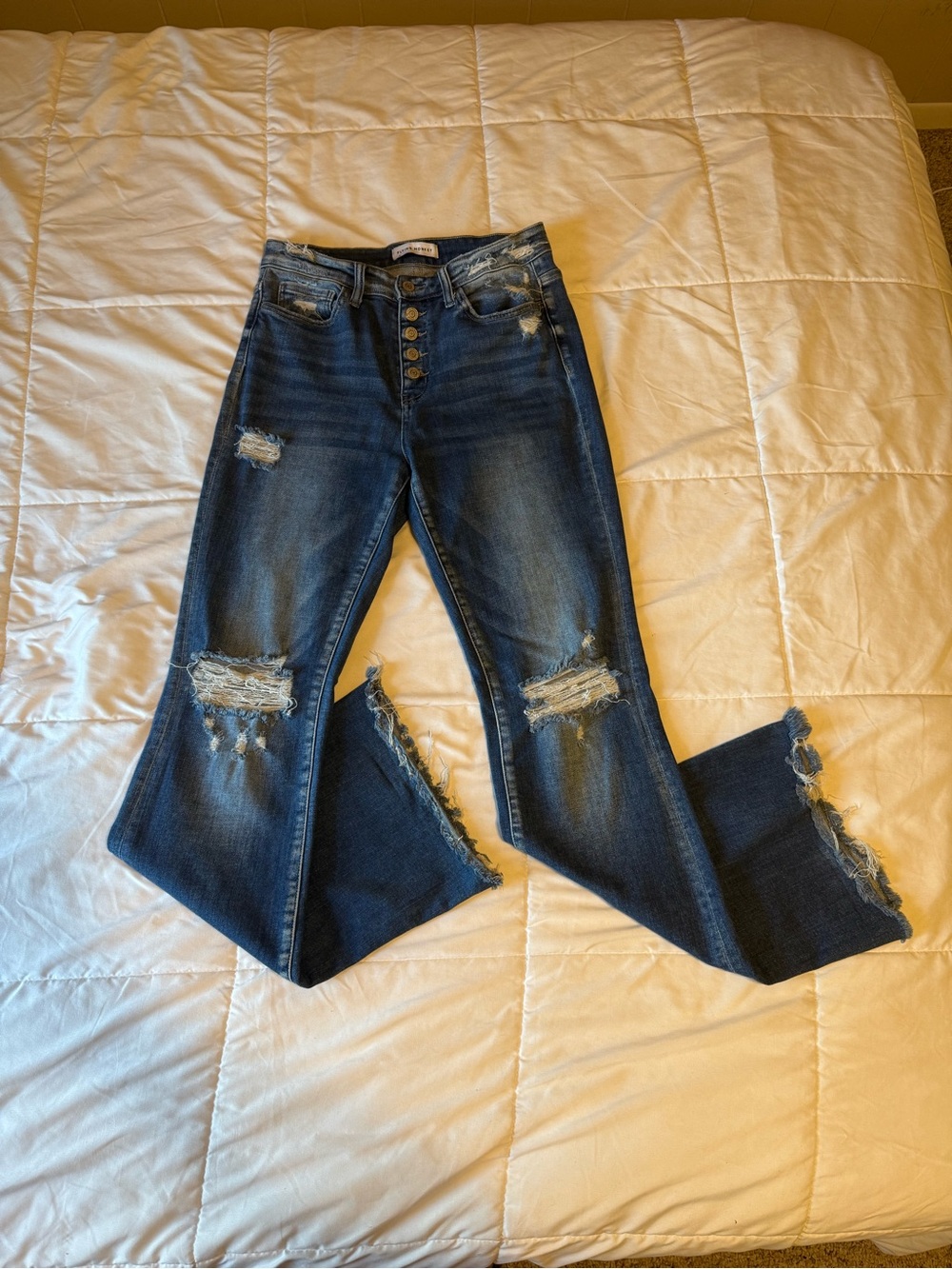 Distressed Flare Jeans